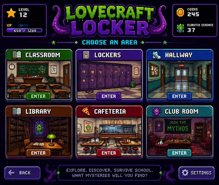Lovecraft Locker 剧情互动 玩法截图 8