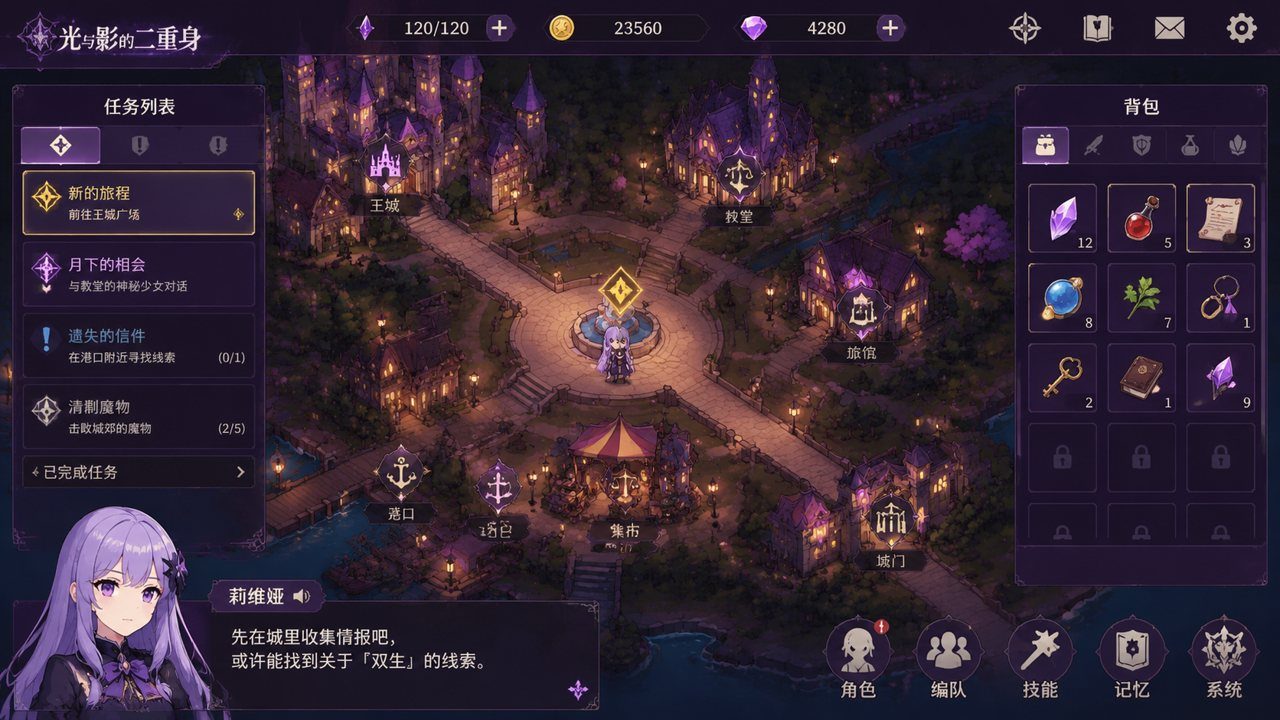 光与影的二重身 日式奇幻RPG 玩法截图 1